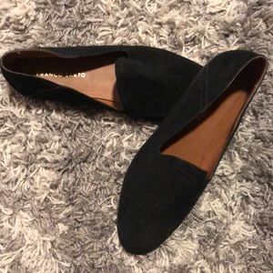 Franco Sarto suede black loafers - size 9.5 NWT